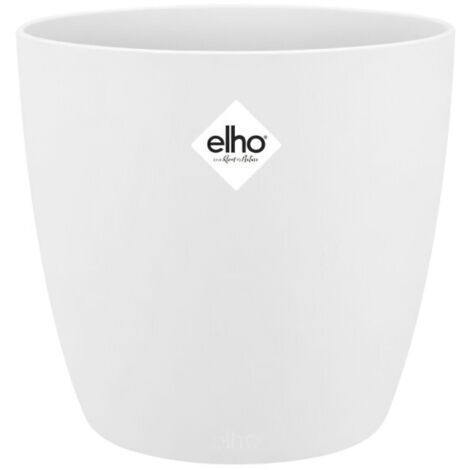 Pot à réserve d'eau rond 25 cm – Blanc – Ø 24.3 x H 23.2 cm – Pour intérieur – Design moderne et épuré – Elho