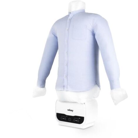 Mannequin de repassage Magic Pressing 1200 W – Technologie Hot Air Tension – 5 niveaux de température – Housse de pantalon – Blanc – Hkoenig