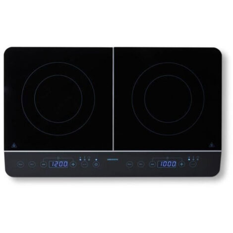 Plaque induction 2 feux 3500 W – Surface en verre noir facile à nettoyer – Minuteur jusqu'à 180 minutes – Pour cuisson rapide et efficace – Medion
