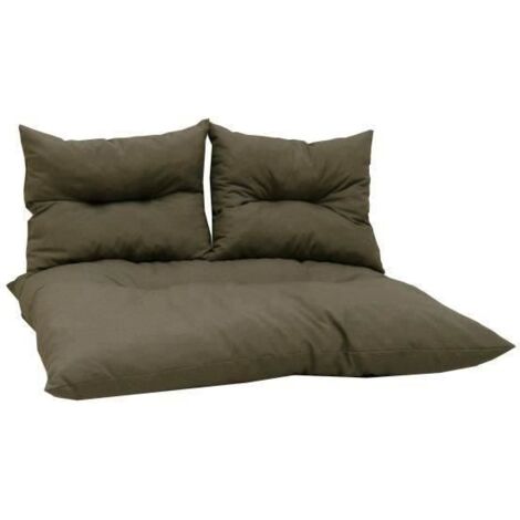 Kit palette classic - taupe - matelas + 2 coussins dossier - JARDIN PRIVE (1/3)