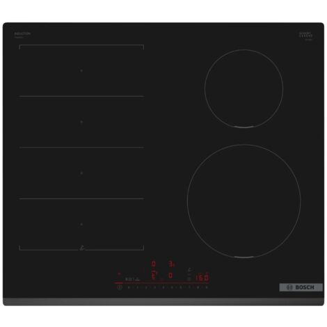 Bosch – Plaque induction 4 foyers 7400W – Largeur 60cm – Surface vitrocéramique – Fonction Boost et détection de casserole - PIX631HC1E