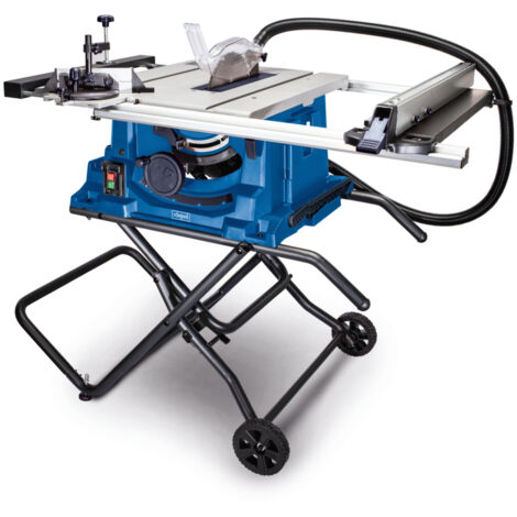 Scheppach Scie circulaire sur table HS115 – Scie sur table – 2000 W – Lame Ø255 mm – Vitesse 7000min-1 – Hauteur de coupe 83 mm – Support inclus