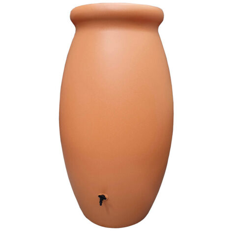 Récupérateur d'eau de pluie 1000 L en terre cuite – Design Toscan – Livré avec couvercle et robinet – Idéal pour collecte efficace – Bellijardin
