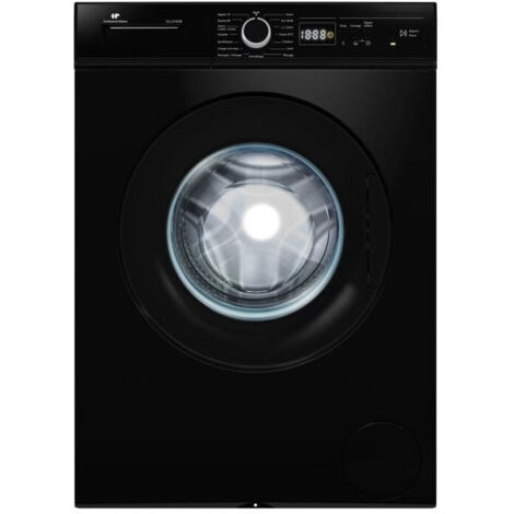 Continental Edison – Lave-linge hublot 9kg CELL9140IB – Classe A – 1400 trs – Moteur induction – Largeur 59,6 cm – Noir mat