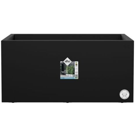 ELHO Bac a fleurs Vivo Next Long 80 - L 78 x W 39 x H 38 cm - Intérieur,Extérieur - 100% recyclé - Noir (1/5)