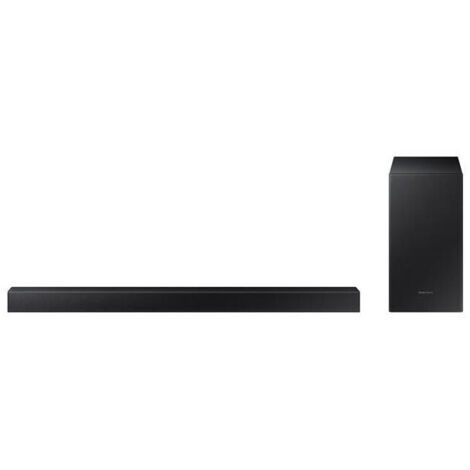 Samsung – Barre de son 2.1 canaux avec caisson de basses filaire 150W – Bluetooth 4.2 – Modes audio Smart Sound et Surround – Installation simplifiée - HW-T420