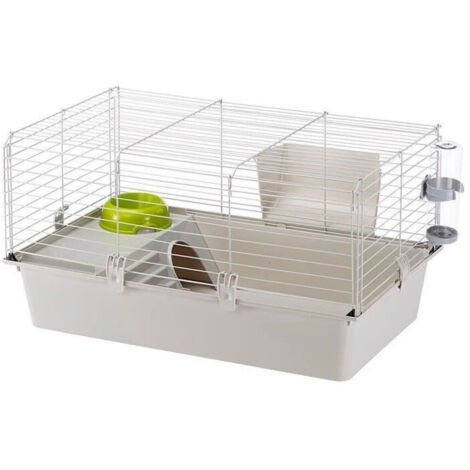 Cage pour rongeurs - Hamster 77 x 48 x 42 cm - FERPLAST - CAVIE 80X1 - 77 x 48 x 42 cm - Gris clair (1/5)