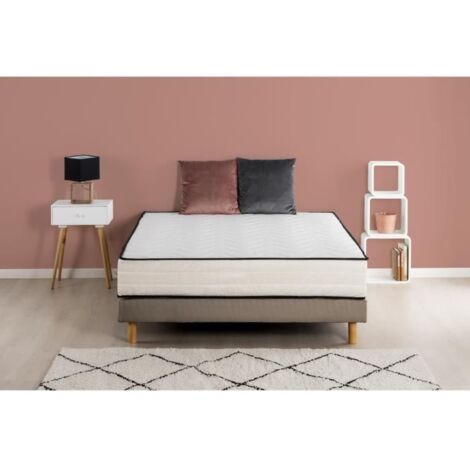 Ensemble matelas mousse PU 25 cm + Sommier 140 x 190 cm - Deko Dream (1/4)
