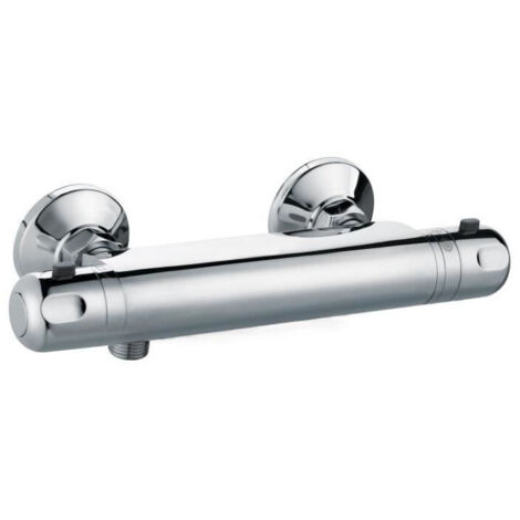 Edouard Rousseau – Mitigeur thermostatique douche Volga 2 – Corps en laiton chromé – Cartouche thermostatique et tête céramique – Sécurité anti-brûlure