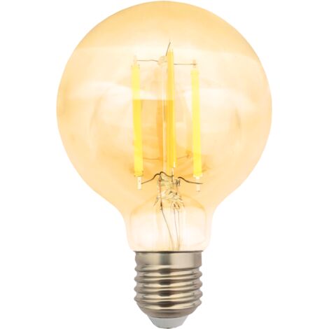 Ampoule connectée - KONYKS - Antalya style G80 ampoule E27 - Wifi + Bt - 7 W - Blanc réglable - Compatible Alexa / Google Home (1/5)