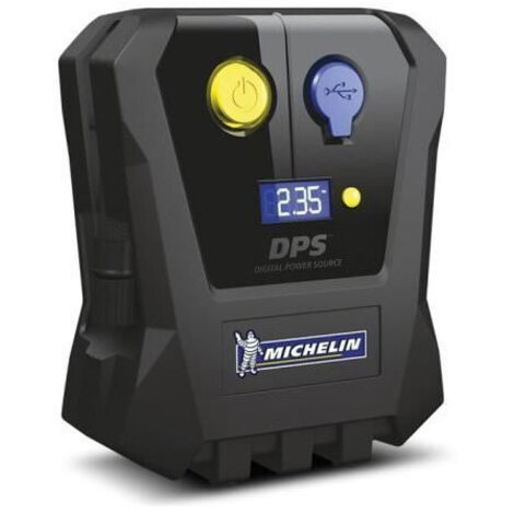 Michelin – Compresseur mini 12V digital – Gonfleur avec pression max 3,5 bars – Débit 7L/min – Prise USB pour chargement