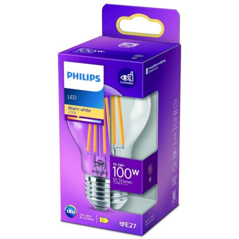 Ampoule LED PHILIPS Non dimmable - E27 - 100W - Blanc Chaud (1/8)