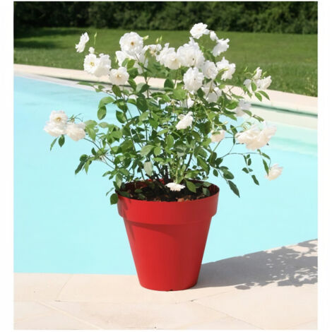 Pot de fleurs - RIVIERA - Soleilla Rond - Ø 49 x 44,8 cm - Rouge (1/5)