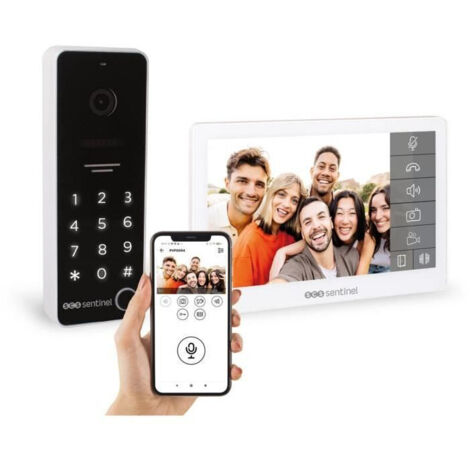Scs Sentinel – Interphone vidéo connecté avec clavier à code – Résolution HD 1080p – Vision nocturne – Alimentation 24V DC – Installation en saillie (1/10)
