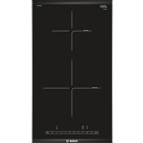 Table de cuisson vitrocéramique BOSCH PIB375FB1E - 2 foyers induction - QuickStart - Sécurité enfants