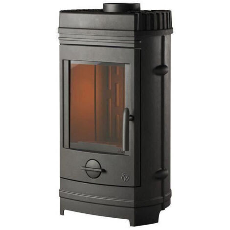 Invicta – Poêle à bois 8 kW – Rendement 77% – Longueur de bûches 34cm – Flamme verte 5 étoiles – Fabriqué en France – Surface de chauffe 42 à 128m²