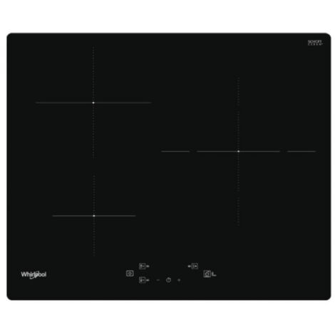 Whirlpool – Table de cuisson à induction 3 foyers – Largeur 60 cm – Puissance 7200 W – Surface vitrocéramique noire – Commandes tactiles - WSQ1160NE