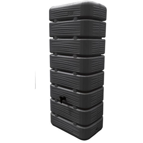 Belli – Récupérateur d'eau de pluie 320 litres – Cuve en anthracite – Fixation au sol – Design moderne pour gestion optimale de l'eau