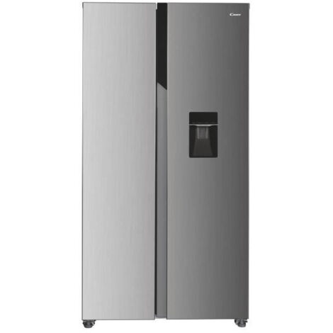 Candy – Réfrigérateur américain 529 L – Classe E – 39 dB – Technologie No Frost – Distributeur d'eau – Pose libre en inox - CHSBSO-6174XWD (1/8)