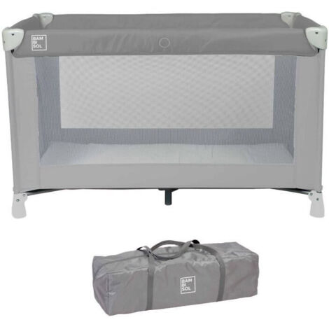 Lit parapluie 120x60 cm – Pour bébé de la naissance à 36 mois – Matelas et sac de transport inclus – Léger et facile à transporter – Bambisol (1/4)