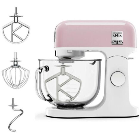 Kenwood – Robot pâtissier multifonction 1000W – Bol en verre 5L – Variateur électronique 6 positions – Accessoires adaptables - KMX754PP