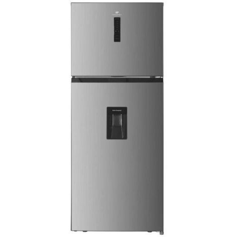 Continental Edison – Réfrigérateur congélateur haut 413L – Inox gris – 2 portes – Classe énergétique A+ – Froid statique – Niveau sonore 42dB - INOX 413 L