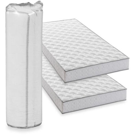Deko-dream Hahtuva lot de 2 matelas mousse blanc 90x190 cm (1/4)