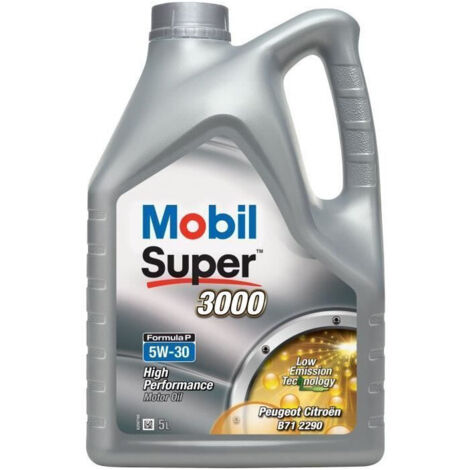 MOBIL Super 3000 Formula-P 5W-30 bidon 5L Huile moteur haute performance (1/2)