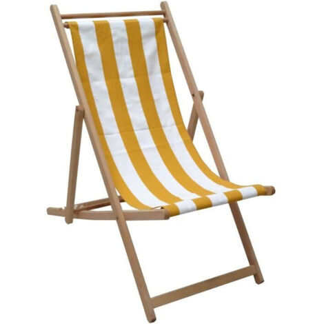 Chilienne agrafée - JARDIN PRIVE - Rayures - Jaune / Blanc (1/2)