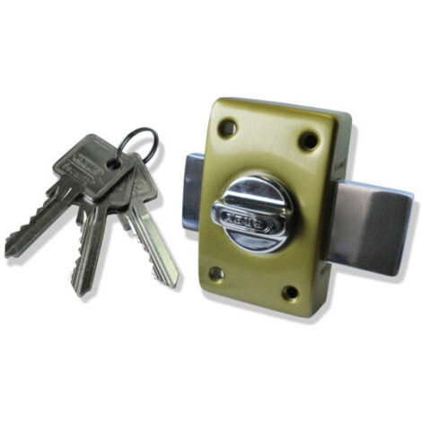 Verrou - ABUS - CLK CB 45 B EK - Coffre, gâche et pene en acier - Cylindre en laiton - Finition avec visserie (1/2)