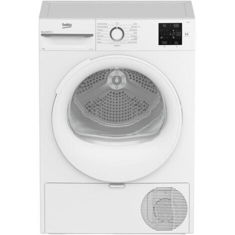 Beko – Sèche-linge pompe à chaleur 8 kg – Classe A+ – 15 programmes dont express 14 min – Afficheur digital – Double filtre à peluches – L59.8cm - SLFT1812 (1/5)