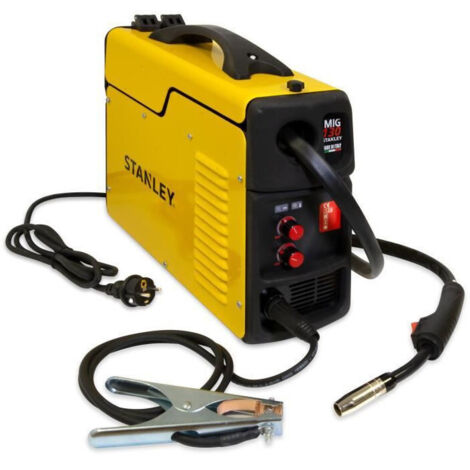 Stanley – Poste à souder MIG Inverter 100A – Soudage sans gaz – Réglage linéaire de l'intensité et de la vitesse de fil – Compatible fil 0,9mm