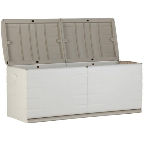 Coffre de jardin en résine 450L étanche – Dimensions 153 x 61 x 53 cm – Ultra résistant avec roulettes et poignées – Plastiken (1/6)