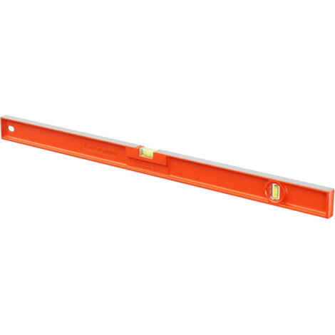 Stanley – Niveau à bulle rectangulaire antichoc 50 cm – 2 fioles horizontale et verticale – Alliage d'aluminium léger – Précision +/- 1 mm/m – 142252