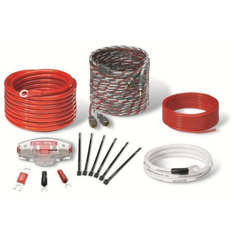 MTX ZNX10K Pack Alimentation 10mm² 5 metres d'alim 0,7m de masse câble RCA porte fusible et accessoires (1/3)