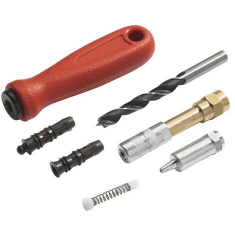 Wagner – Kit d'injection pour traitement du bois – Accessoires pour station de peinture – Chevilles M/F, 1 foret, 2 soupapes, 1 poignée – 2324777
