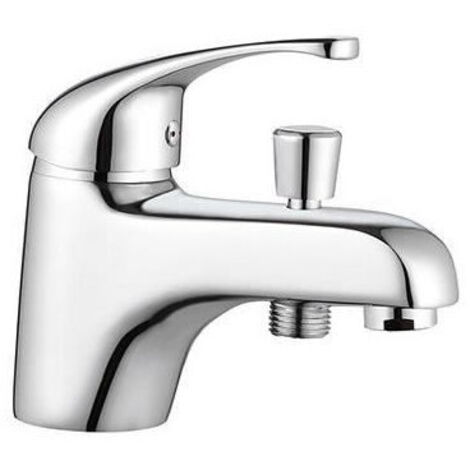 Edouard Rousseau – Mitigeur bain douche CARDIFF monotrou – Finition chromée – Débit 28 L/min – Corps laiton – Économie d'eau jusqu'à 50%