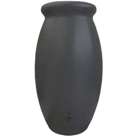Récupérateur d'eau de pluie jarre Toscane 1000 L anthracite – Couvercle et robinet en laiton – Résistant aux UV et au gel – Bellijardin