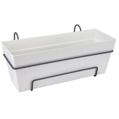 ELHO Balconniere Loft Urban Allin1 - L 49 x W 27 x H 21 cm - Balcon, extérieur - 100% recyclé - Blanc
