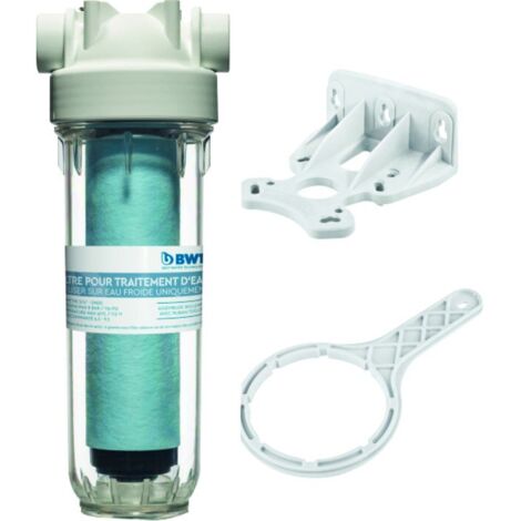 BWT – Filtre anticalcaire 4-en-1 – Anti-impuretés, antitartre, anticorrosion – Débit 1000 L/h, filtration 25µm, installation simplifiée