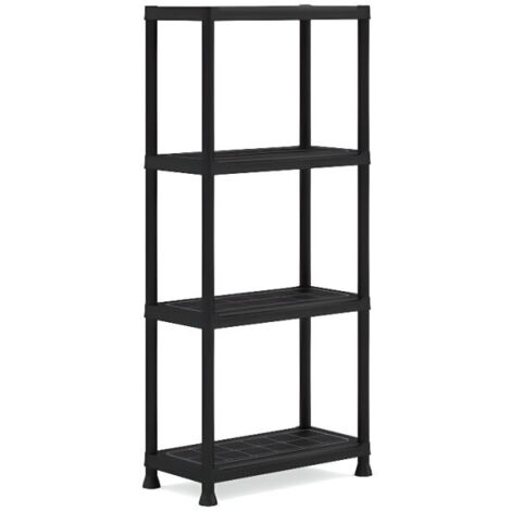 Étagère modulable résistante à l'humidité – 60 x 30 x 135 cm – 4 tablettes 20 kg – Fixation murale sans outils – Garantie 2 ans – ABM