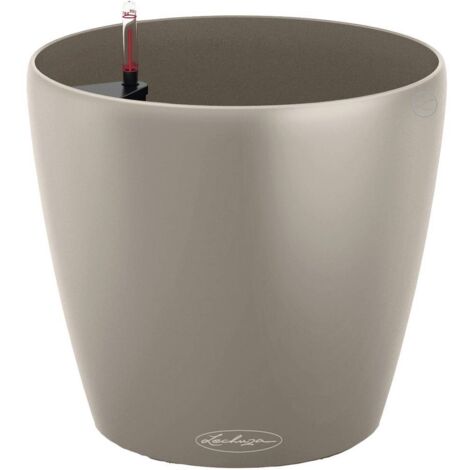 LECHUZA Pot de fleurs - Classico color 28 - Ø 28 x 26 - Kit complet - Brun sable - 9 L