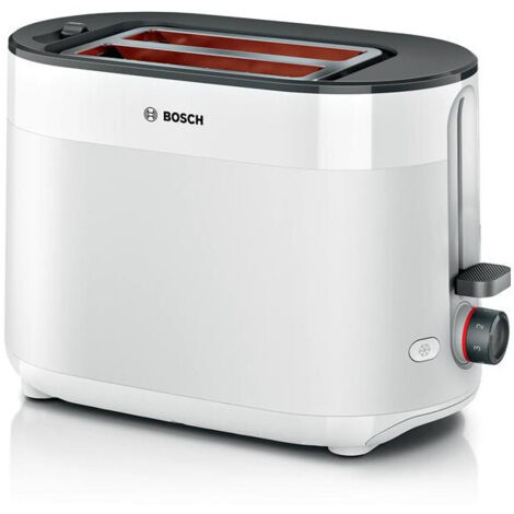 Toaster - BOSCH - TAT2M121 MyMoment - Blanc - 2 tranches - centrage automatique du pain - fonctions décongélation et réchauffage