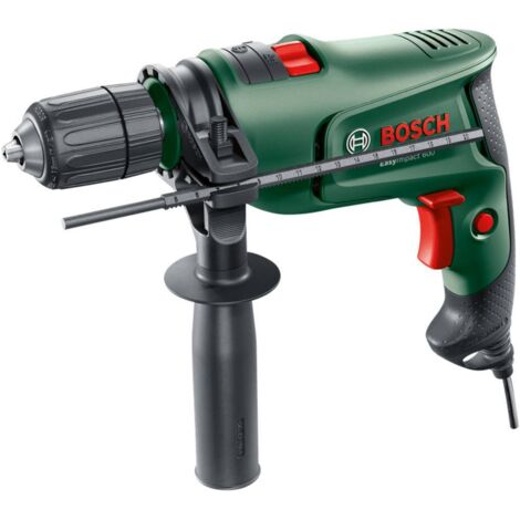 Bosch – Perceuse à percussion 600 W – Vitesse 0-3000 tr/min – Mandrin sans clé – Pour béton, bois et acier – Poids 1,7 kg, compact et ergonomique