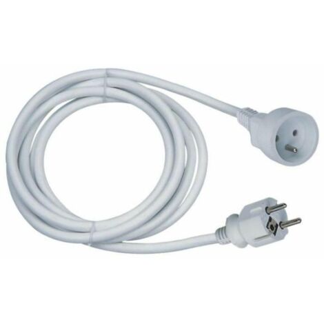 GAO Rallonge Électrique 5m 16A Blanc Câble Robuste (1/2)