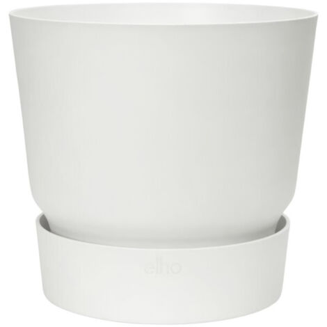 ELHO Pot de fleurs rond Greenville 40 - Exterieur - O 39 x H 36,8 cm - Blanc