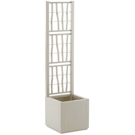 Stefanplast – Bac à fleurs Lumarko ETHICA 38L – Couleur craie – Jardinière en plastique résistante – Pour plantes d'extérieur et balcon (1/5)