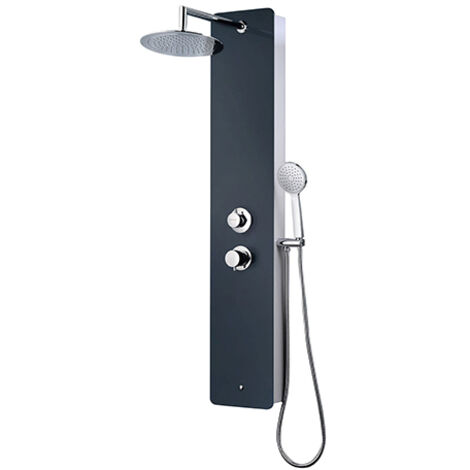 ROUSSEAU Colonne de douche Hydromassante Eris gris anthracite