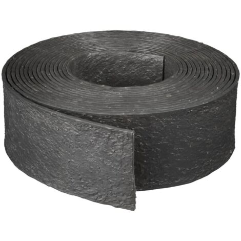 Nature – Bordure de jardin semi-flexible en PE recyclé 12 cm – Longueur 12 m – Épaisseur 5 mm – Résistante aux intempéries et aux chocs