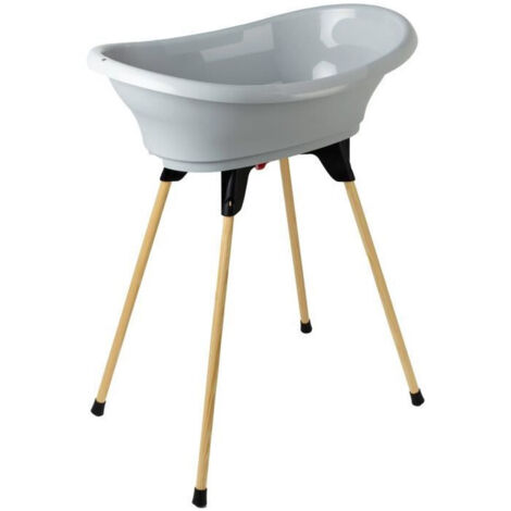 Baignoire bébé VASCO 3 en 1 – Support pliable – Tuyau de vidange inclus – Confort optimal pour le bain – Thermobaby